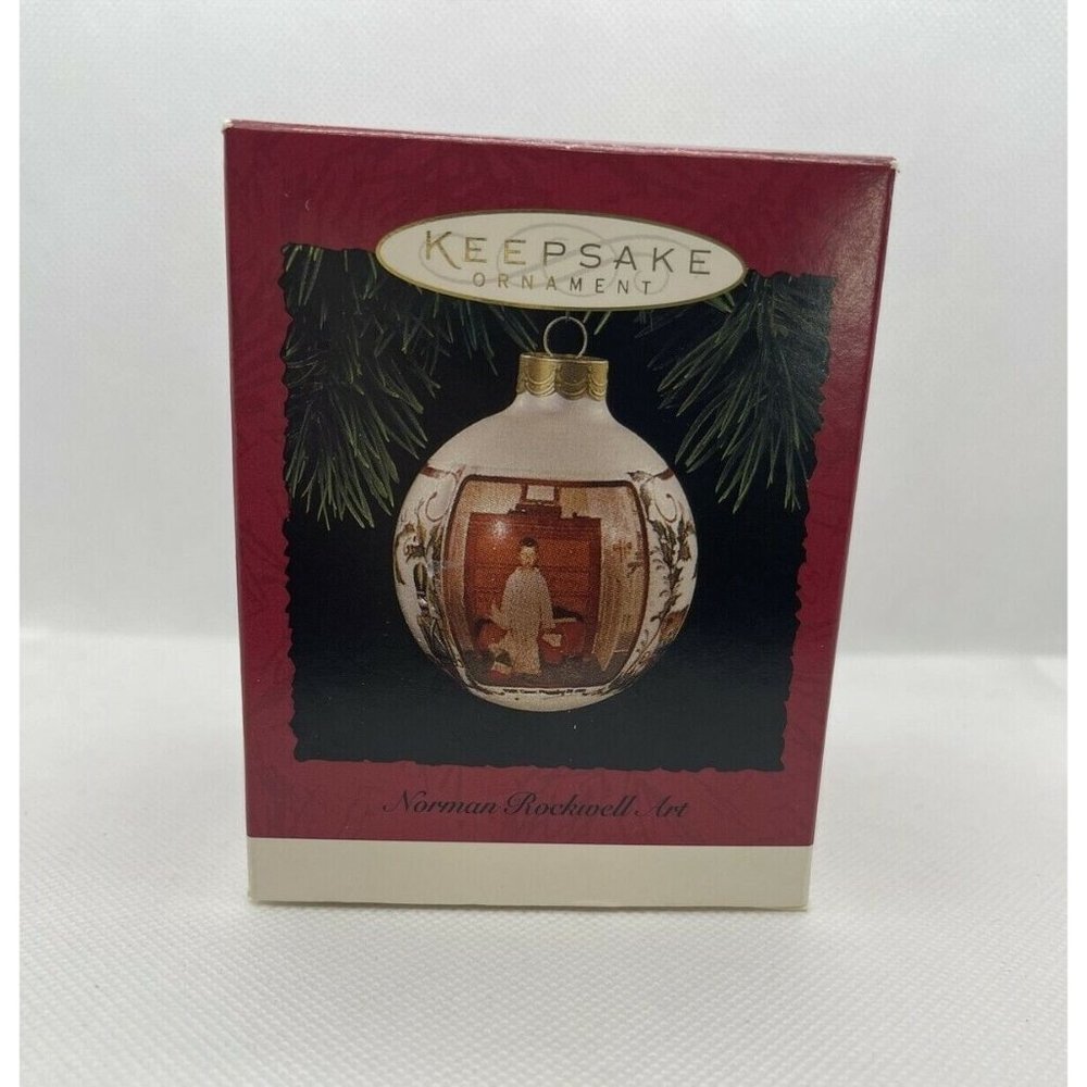 1994 Hallmark Keepsake Ornament Norman Rockwell Art Saturday Evening Post 1956